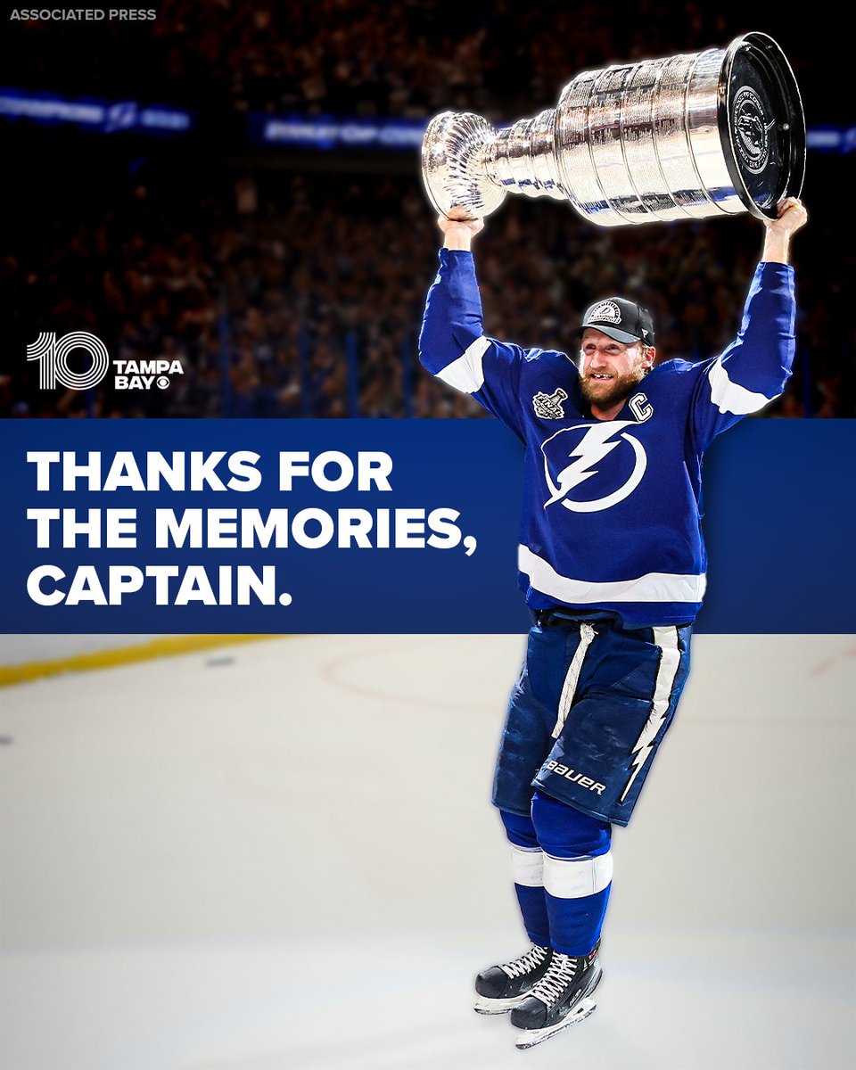 10TampaBay's tweet photo. END OF AN ERA ⚡️🙏 After 16 years, the greatest Bolt to ever wear the Lightning sweater is leaving Tampa Bay. Thanks for everything, Steven Stamkos.

COVERAGE: https://t.co/I6lQ33XtlC https://t.co/TeMjZnvNqu