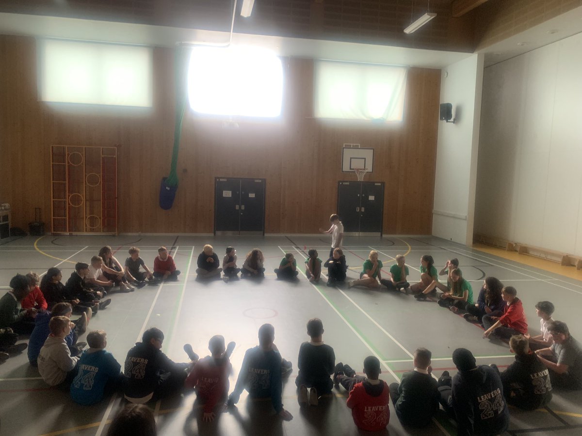 MissMillar2's tweet photo. What a way to end a day of quizzes and talent shows with a giant game of duck duck goose p7 #nostalgia ❤️ @Stoneywood_1 https://t.co/rYoZUGo0fQ