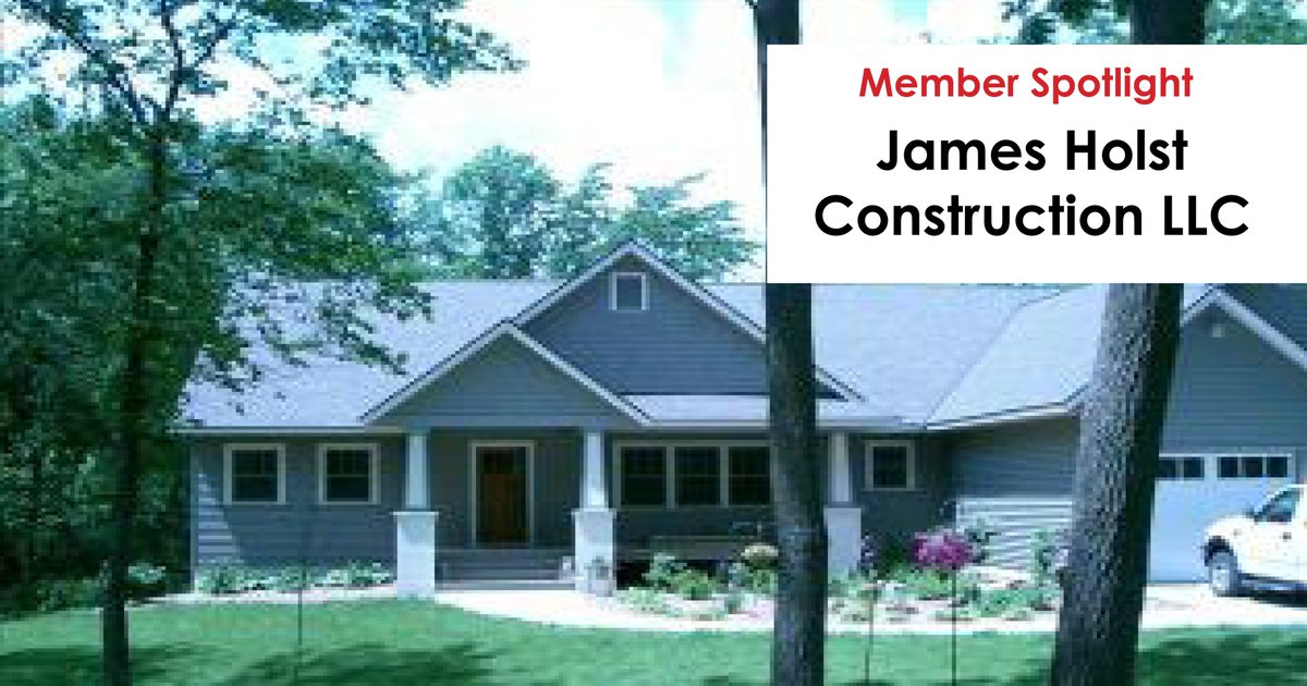 This month, we are Jim Holst of James Holst Construction LLC work.

Jim is an active member of the South Central Builders Association who builds, renovates, and repairs fine homes in and around the Owatonna, Faribault, and Medford areas.

Thanks for being a member, Jim!