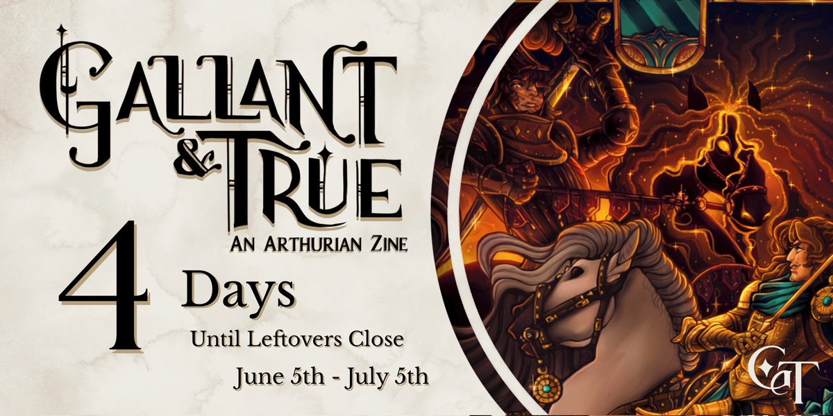 Just 4 DAYS LEFT until our Leftover Sale closes! ✨️

We still have copies of the zine as well beautiful merch like the print shown here ⚔️

(Art by <a href="/Namarikonda/">Theo 🍊✨</a> )