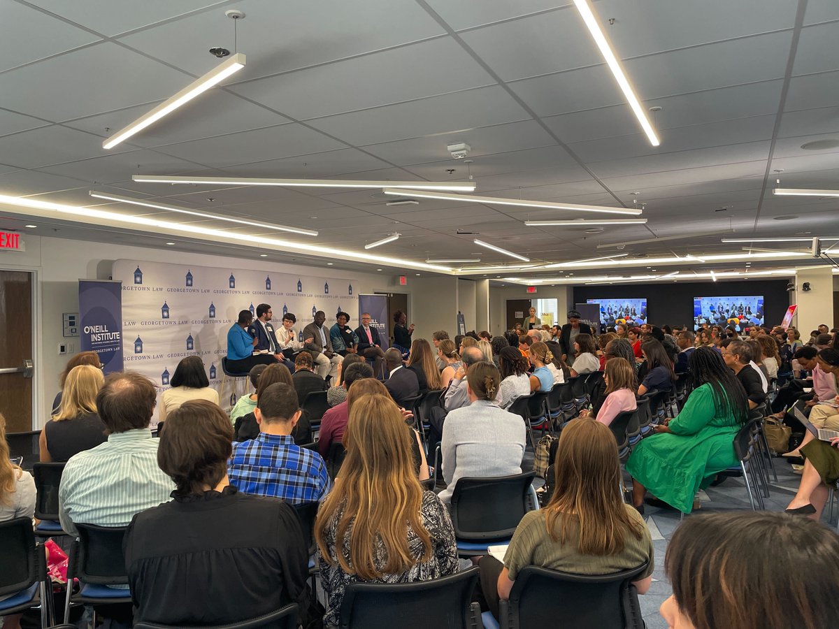 oneillinstitute's tweet photo. The @GeorgetownLaw and @oneillinstitute's inaugural #SCOTUSReview is live. @nytimes' @jbouie, @ballsstrikes' @AudreLawdAMercy, @guardian's @MoiraDonegan, @lawdorknews' @chrisgeidner, @Slate @mjs_DC, and @michelebgoodwin are discussing the biggest #SCOTUS cases of the year. https://t.co/dewRcvJDvl