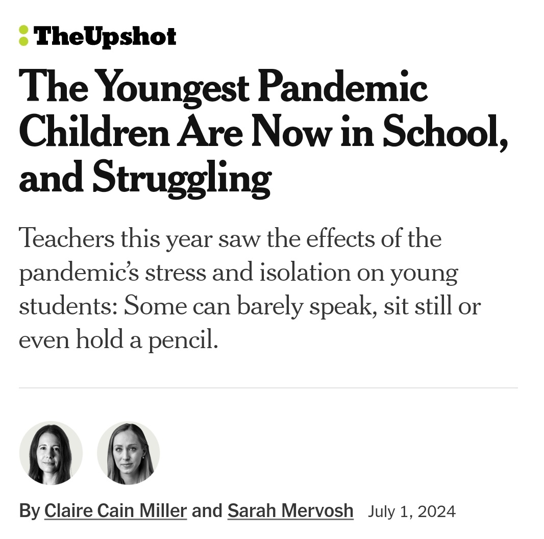 Much of the pandemic narrative surrounding children is grounded in a pseudo-scientific understanding of how socio-emotional development works, rarely noting the obvious impacts of Covid reinfections on the developing brain.