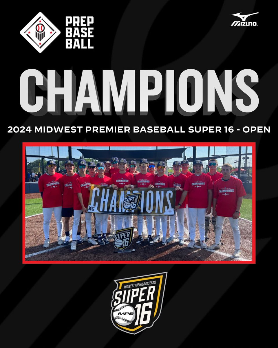 🏆CHAMPIONS🏆

Congratulations to the 2024 Midwest Premier Baseball Super 16 - Open Champions, Building Champions 2026 Navy!!!

#PrepBaseballKC #BeSeen #Super16