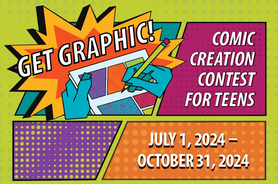 Graphic artists aged 11-18 are invited to show off their talents by entering an original comic into this contest. Going on now through October 31, 2024. For more information, visit ow.ly/OJLb50SoKXH #ILoveHPL