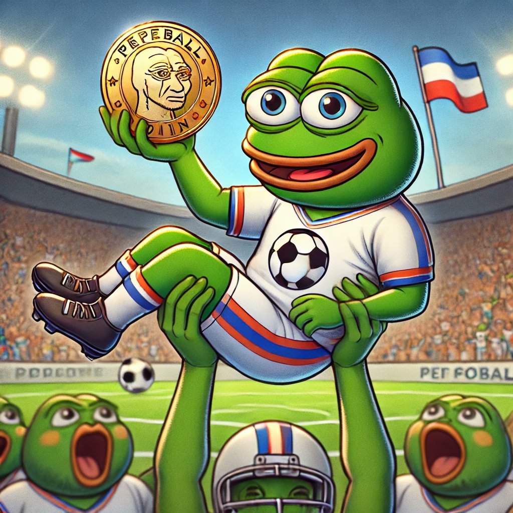 thepepeball's tweet photo. Victory for Pepe and PEPEBALL! Join the winning team. 🏆🐸⚽️ #Crypto #PEPEBAL https://t.co/1fBEwxgOJ4