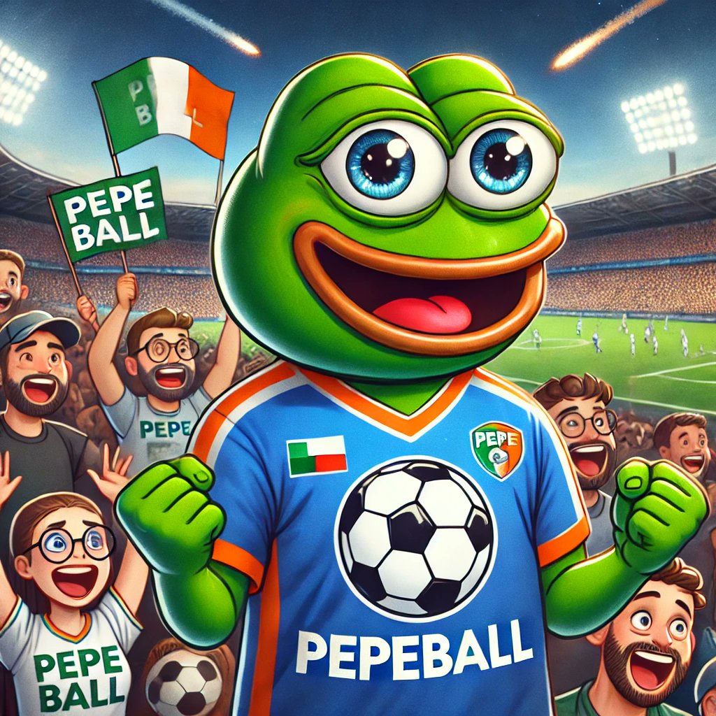 thepepeball's tweet photo. Cheer with Pepe and PEPEBALL! The crypto football revolution is here. 🎉🐸⚽️ #PEPEBALL #Crypto https://t.co/aU3jTkH6H6