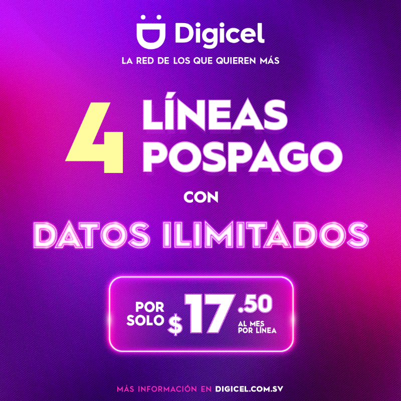 digicel_sv's tweet photo. ¡Pasate YA a #Digicel y AHORRÁ MÁS con los GRUPLANES! 😱📱​

Armá tu grupo de 2, 3, 4 o más líneas para que cada uno disfrute de DATOS ILIMITADOS 🫰.​

No esperés más para estar siempre conectado AL MEJOR PRECIO PARA VOS Y TU GRUPO🤩.