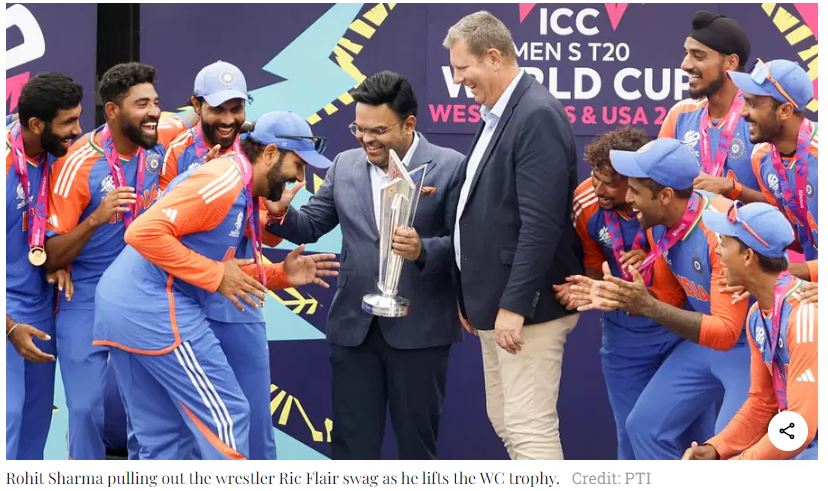 DevAlimchandani's tweet photo. @JayShah @ImRo45 @imVkohli @hardikpandya7 @Jaspritbumrah93 @RishabhPant17 @imjadeja @surya_14kumar @imkuldeep18 @arshdeepsinghh @akshar2026 @IamShivamDube @ybj_19 @yuzi_chahal @IamSanjuSamson @mdsirajofficial @dilip_cc @BCCI Mr. @JayShah - Congratulations on fantastic T20 win. I wanted to point out, per videos seen on trophy handover. You had a suited honorable gentlemen standing next to you, he was fully ignored, standing besides you. You had it tight. Thanks from California (my personal opinion). https://t.co/xrIRR8JdDu