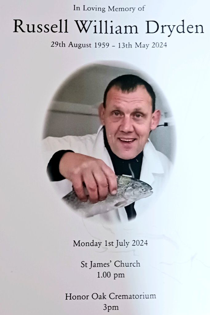 RIP Russell Dryden, a pillar of his community. Fishmonger and community activist, organiser of the Bermondsey Carnival and much loved friend to so many 🙏 <a href="/bluebermondsey/">Blue Bermondsey Business Improvement District</a> <a href="/TheBlueMarket/">The Blue Market, Bermondsey, London SE16 3UQ</a> <a href="/BermondseyBeat/">BermondseyBeat</a> #Bermondsey #se16