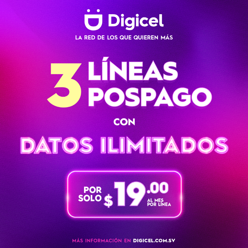 digicel_sv's tweet photo. ¡Pasate YA a #Digicel y AHORRÁ MÁS con los GRUPLANES! 😱📱​

Armá tu grupo de 2, 3, 4 o más líneas para que cada uno disfrute de DATOS ILIMITADOS 🫰.​

No esperés más para estar siempre conectado AL MEJOR PRECIO PARA VOS Y TU GRUPO🤩.