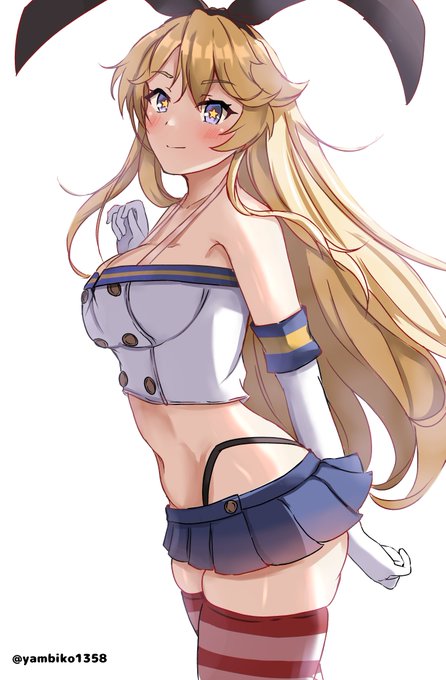 チューブトップ型島風服のアイオワさん
#艦これ版深夜の真剣お絵描き60分一本勝負 
#艦これ版真剣お絵描き60分一本勝負_20240701 
#艦これ 