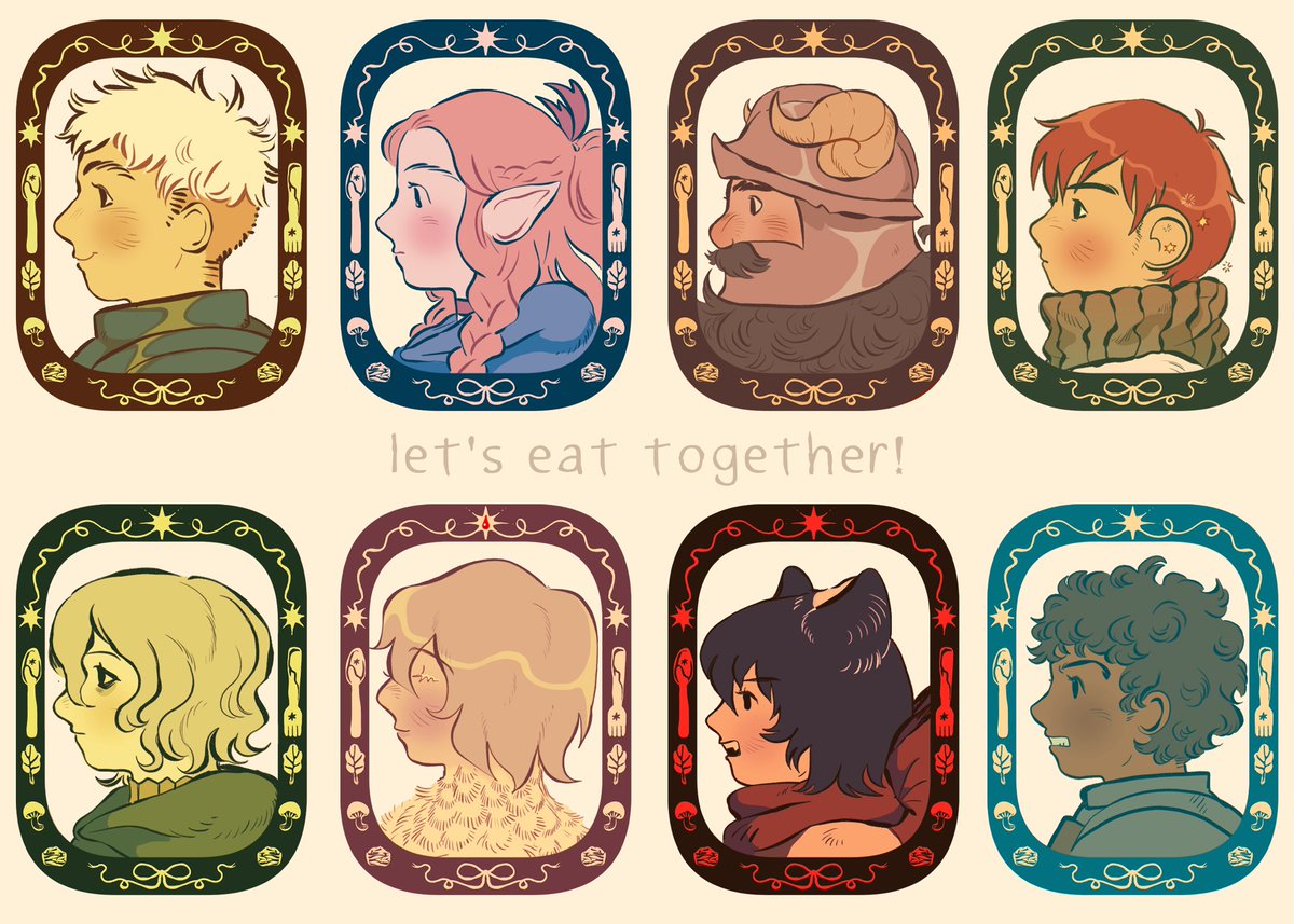 gachahugs's tweet photo. let's eat together #dungeonmeshi https://t.co/k0FS3FvVRo