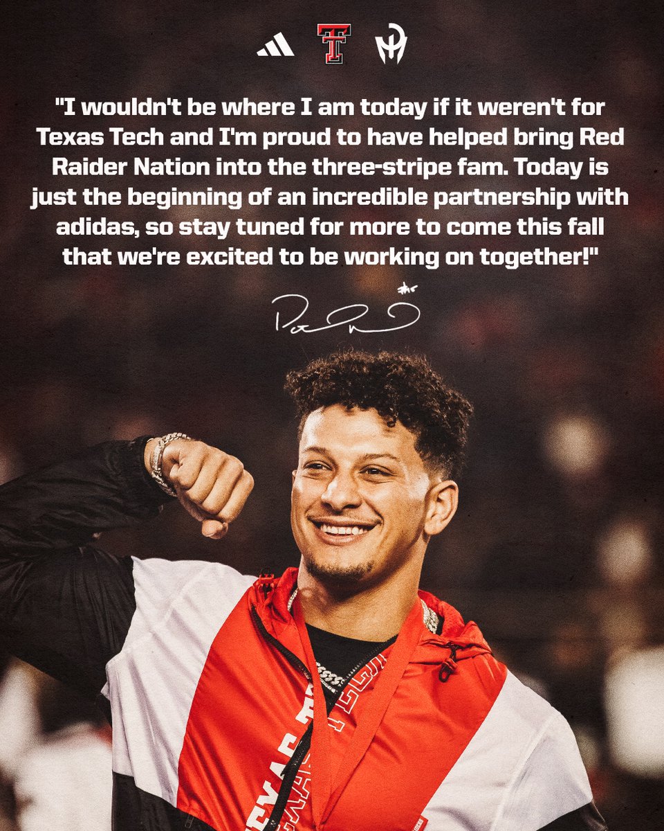 TechAthletics's tweet photo. The start of something BIG.

@kirbyhocutt x @PatrickMahomes https://t.co/e6e6qQpj7y