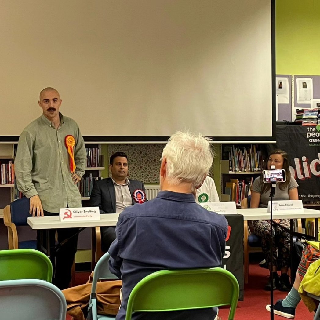 Great showing at the Lewisham North hustings hosted by <a href="/LewishamSTWC/">Lewisham STWC</a> and <a href="/LewGreenwichCND/">Lewisham and Greenwich CND</a> at <a href="/newxlearning/">New Cross Learning</a>, just a shame the blatant disregard for us shown by  <a href="/vickyfoxcroft/">Vicky Foxcroft 💙</a> not even showing up in her own constituency