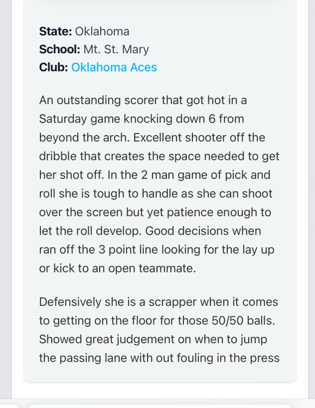 Thank you for write up <a href="/coachjvick1/">Coachjvick (new)</a>! @OklahomaAcesGBB <a href="/PGHOklahoma/">Prep Girls Hoops Oklahoma</a> <a href="/abovelinehoops/">Abovethelinehoops</a>