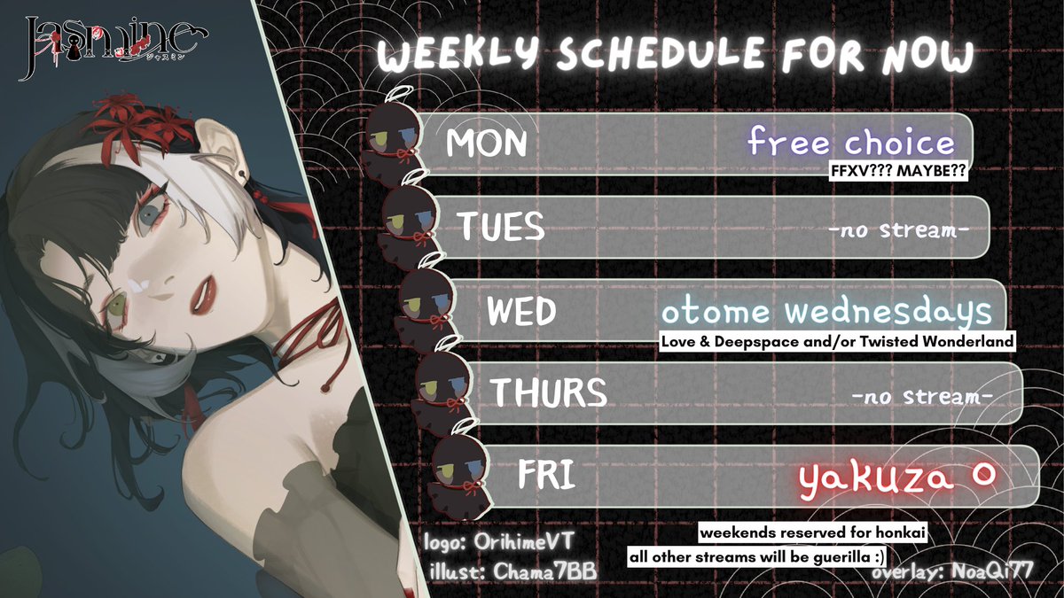 teruterujasu's tweet photo. 🚨NEW WEEKLY SCHEDULE🚨
trying something new, designated days every week!
🌧️general → #teruterujasu
🎤 singing → #jasings
🎨 fanart → #jasARTING
📺 clips → #jasclips
stream • https://t.co/KkNIR1KHZl
shop • https://t.co/nh3a2Irs3W
youtube • https://t.co/U1O8rNPTYp https://t.co/pFM9P4U6uD