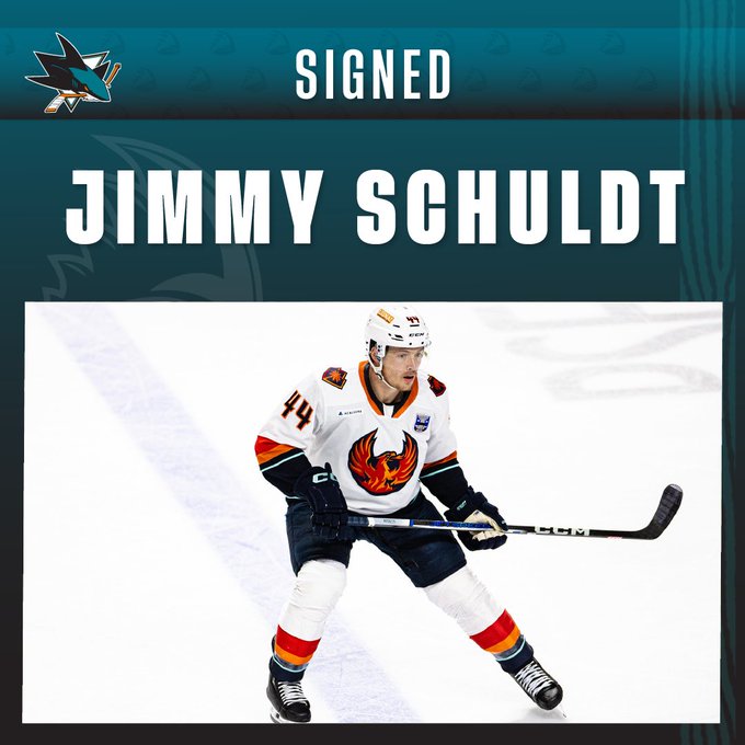 San Jose Sharks 
Signed
Jimmy Schuldt