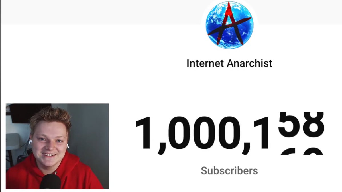 internetanarch's tweet photo. 1,000,000 subscribers.

Words cannot explain how grateful I am for reaching this huge milestone.

After all the hours I have put into the channel, from the sleepless nights to the long days.. We did it!

This journey has been nothing short of incredible. I couldn’t have done it without you all. 

Here’s to many more milestones together!🍻❤️