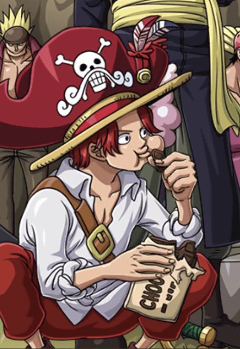 it's actually so cute shanks was a sweettooth as a kid. i think he still remains this trait to this day, he is a kind of a guy who likes both sweets and alcohol