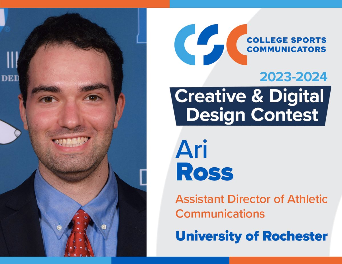CollSportsComm's tweet photo. The next #MediaGuideMonday salute goes to Scott Sabocheck (@ssabo24), Ari Ross (@aross50), and Allison Spaschak (@URCoachSpaz) of @UofRathletics, who were Best of @NCAADIII with their @RochesterWBB Media Guide! https://t.co/JzvUjBNaYr