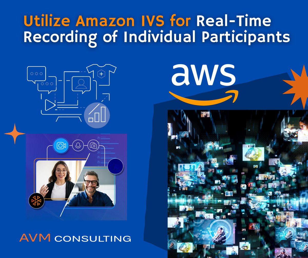 AvmConsulting's tweet image. Amazon Interactive Video Service (IVS) Real-Time Streaming allows you to create interactive video experiences. It now supports individual participant recording, saving each participant&apos;s video or audio separately to Amazon S3.
.
#avmconsulting #AmazonIVS, #RealTimeStreaming,