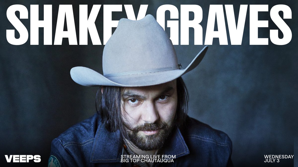 Veeps's tweet image. Don’t miss @ShakeyGraves with @Clover_County streaming live from Big Top Chautauqua on Wednesday, July 3rd!

veeps.events/shakey-graves-… #ShakeyGraves #CloverCounty