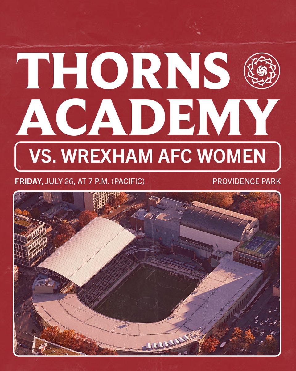 ThornsFC's tweet photo. The Wrex Coast Tour countdown is 🔛 ⏳

Our Thorns Academy go head-to-head against @WrexhamAFCWomen on July 26! 

🎟️ See you there: https://t.co/NBVY95kA5Y https://t.co/6tZmGZbckC