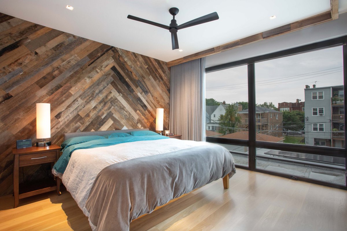NECChicago2006's tweet photo. Awaken in style. Featuring rich, reclaimed wood accents and expansive views, every element in this space is meticulously crafted to ensure you start your day in a serene sanctuary. Let New Explode Construction transform your bedroom into a bespoke retreat. https://t.co/tBodTO4Zfs