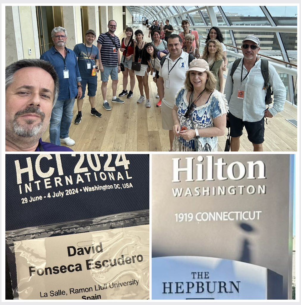 fonsi1x2's tweet photo. Here, we go! #SpanishTeam in the #HCII24 at Washington D.C. Representing @lasallebcn with the projects #DivInTech @divintech_ESP and #Spadatas and chairing the triple session of Interactive Learning Ecosystems https://t.co/OCe2y3WeKx