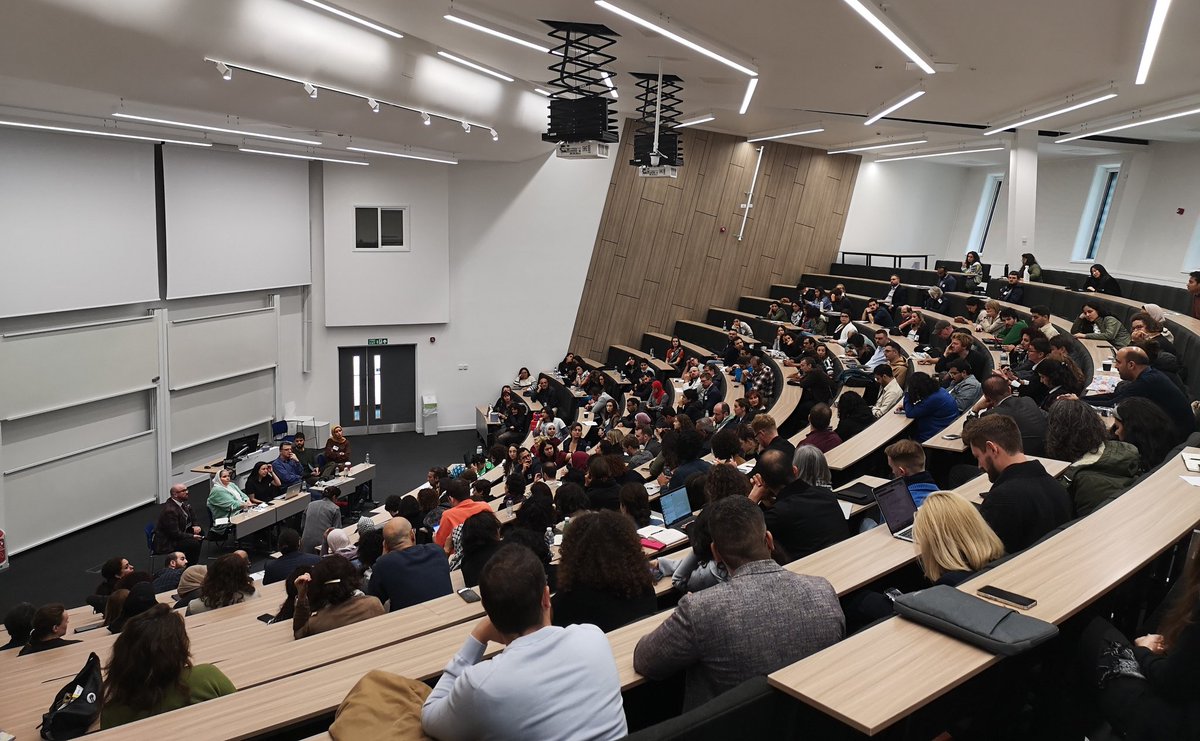 OfficialBrismes's tweet photo. Thank you to everyone who attended this vital session on #Gaza in the Face of #Genocide at #BRISMES2024. It was a full house. Our heartfelt thanks to our invited speakers @MalakaShwaikh @akramquds @NimerSultany @RafeefZiadah and @meznaqato for their time and their words. https://t.co/4w9G5THekv