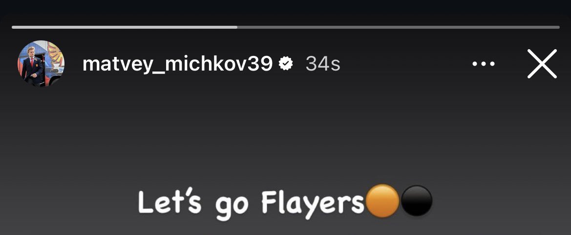 MaherMediaCo's tweet photo. It’s the effort that counts.

Welcome to Philly, Matvei Michkov! 👊

#LetsGoFlyers | #NHL

(📸: matvey_michkov39 / IG) https://t.co/4shQdRTCCd