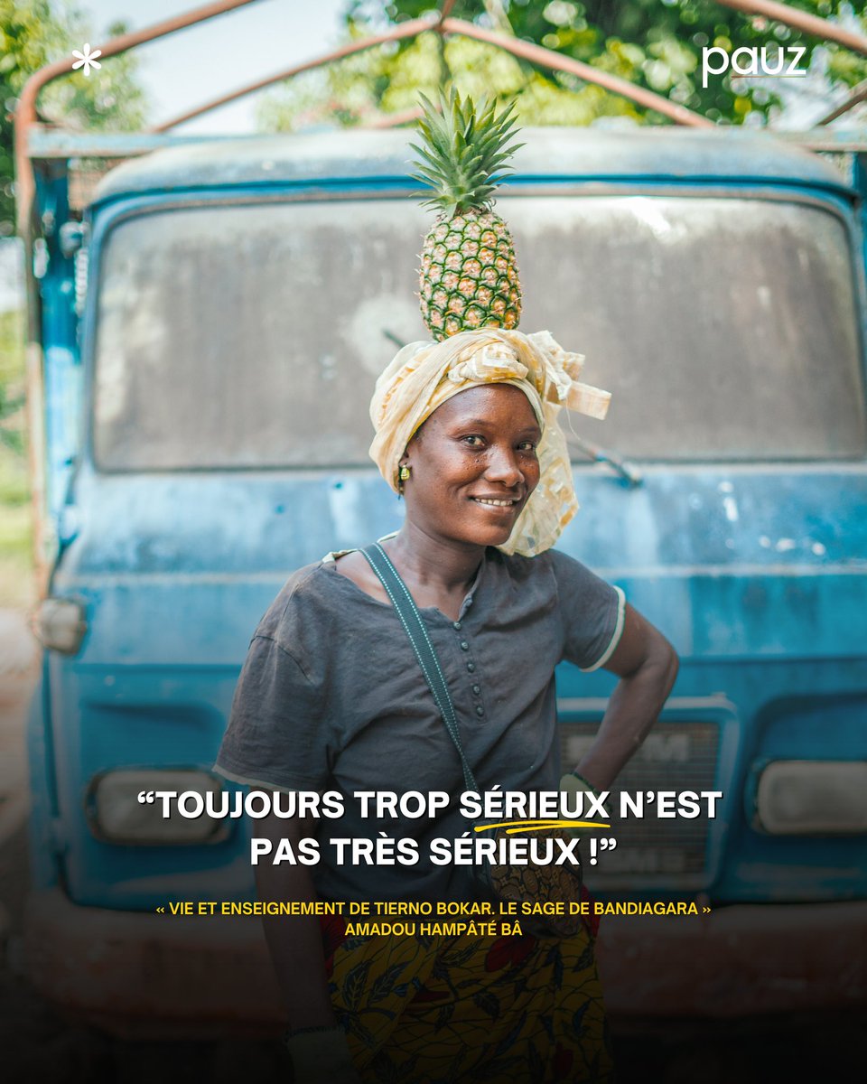 pauzmedia's tweet photo. Considérer les choses de la vie avec humour, c’est là un des plus beaux traits de caractère des grands sages d’Afrique - comme l’imminent auteur Hampâté Bâ ou encore Tierno Bocar, le Sage de Bandiagara 😇
📸par @pauzmedia x @palabresconsulting - dans le cadre du projet #Refila https://t.co/9zWkS7SaWo