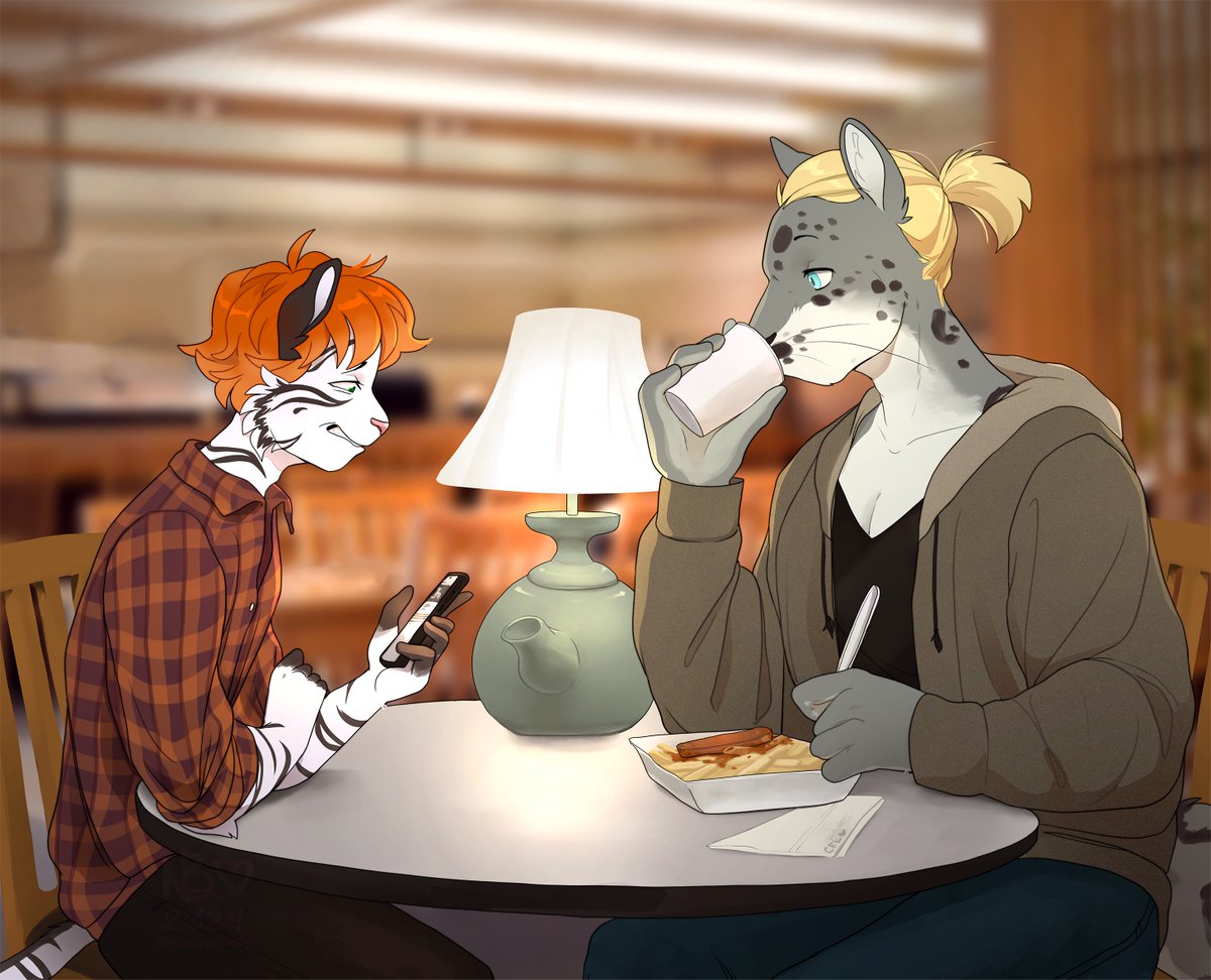 crazyfoxlady's tweet photo. You're actually going to eat that?? 
For the perfect @//PhilianQ  and @//KeilaniTiger ~!! <33 
Thank you both so much ❤️❤️! https://t.co/fBGeWanR7G