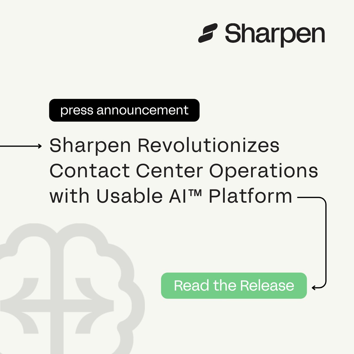 "Every CEO is asking every CIO to roll out AI. We built the easiest and most comprehensive answer on how to roll out AI in their contact center, with Usable AI," said <a href="/CharlieNF/">Charlie Newark-French</a>, CEO of Sharpen.  

Read the full release: lnkd.in/giikcit4