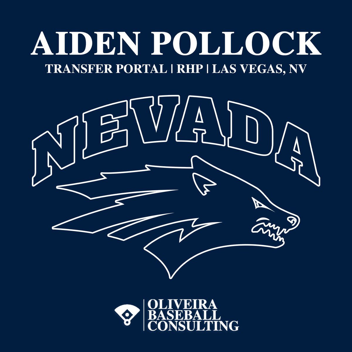 OBC_Recruits's tweet photo. Congrats to Aiden Pollock on his commitment to the University of Nevada. The Wolfpack with a dynamic arm from the portal heading to Reno. Excited for the Pollock family #UNR #BattleBorn #MountainWest #Committed #OBC https://t.co/NLFv0ApbsN