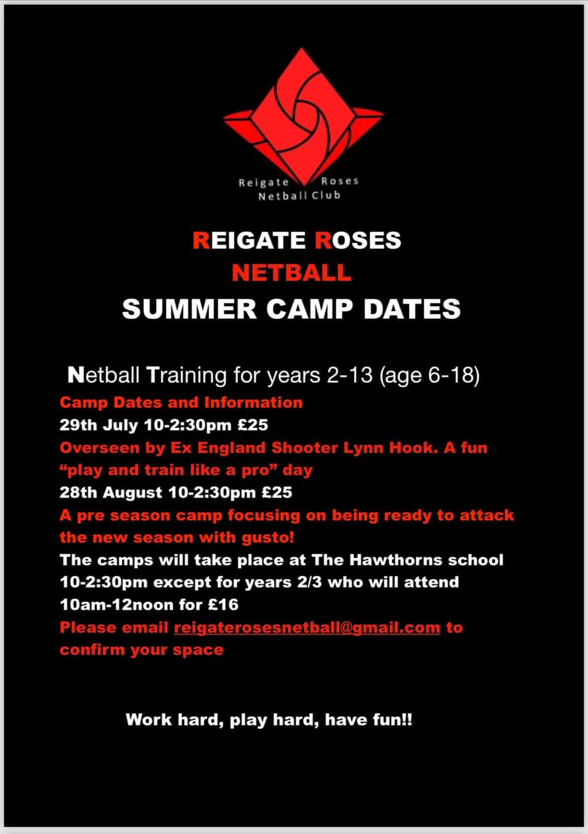 Reigate Roses Netball Club tweet media