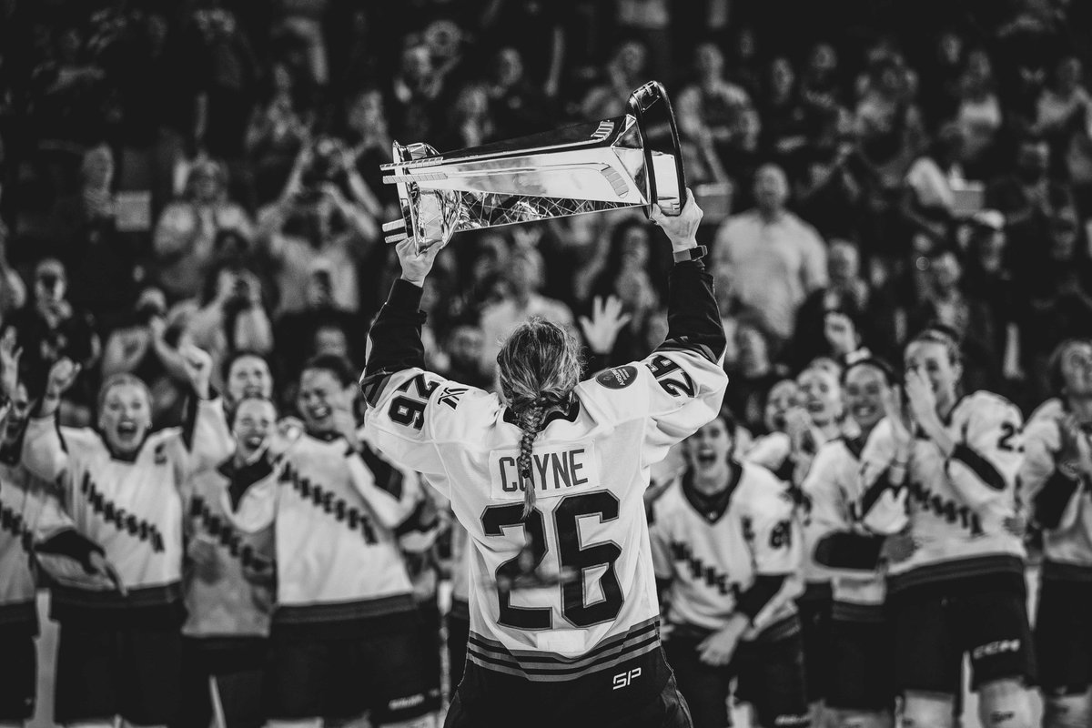 PWHL_Minnesota's tweet photo. Monochrome Monday: Walter Cup Champions Edition 🏆 https://t.co/qrUR2O3Y9L