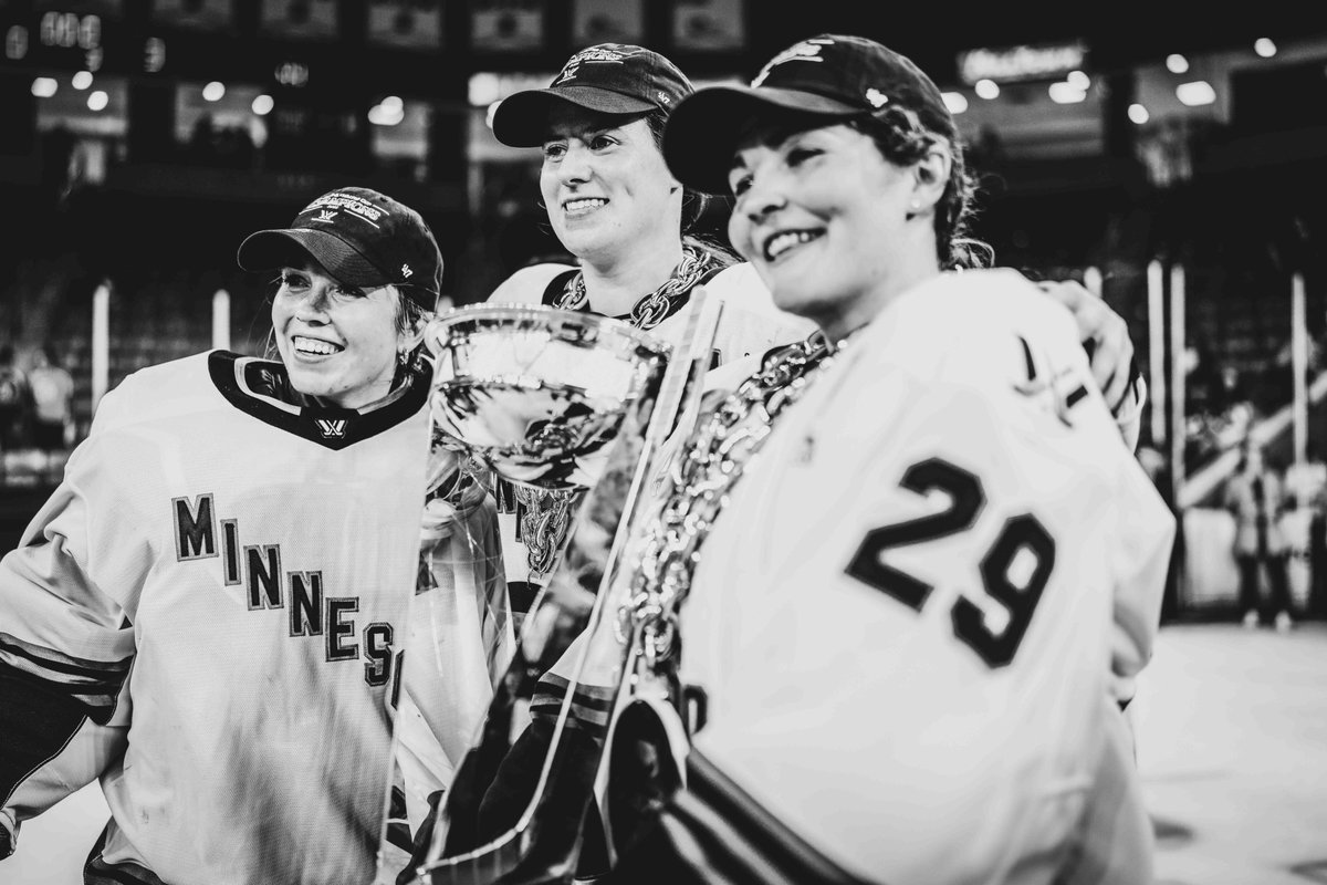 PWHL_Minnesota's tweet photo. Monochrome Monday: Walter Cup Champions Edition 🏆 https://t.co/qrUR2O3Y9L