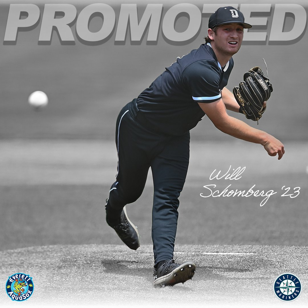 Davidson Baseball (@davidsonbase) on Twitter photo Will Schomberg is movinโ on upโผ๏ธ
Schomby has been promoted to the High-A <a href="/EverettAquaSox/">Everett AquaSox</a>!
Will has thrived with the <a href="/ModestoNuts/">Modesto Nuts</a> this season:
โพ๏ธ California League Pitcher of the Month (May)
๐งข League-best 97 Ks
โพ๏ธ 6-1 with a 2.69 ERA (2nd in the CL) in 70.1 IP Will Schomberg is movinโ on upโผ๏ธ
Schomby has been promoted to the High-A <a href="/EverettAquaSox/">Everett AquaSox</a>!
Will has thrived with the <a href="/ModestoNuts/">Modesto Nuts</a> this season:
โพ๏ธ California League Pitcher of the Month (May)
๐งข League-best 97 Ks
โพ๏ธ 6-1 with a 2.69 ERA (2nd in the CL) in 70.1 IP