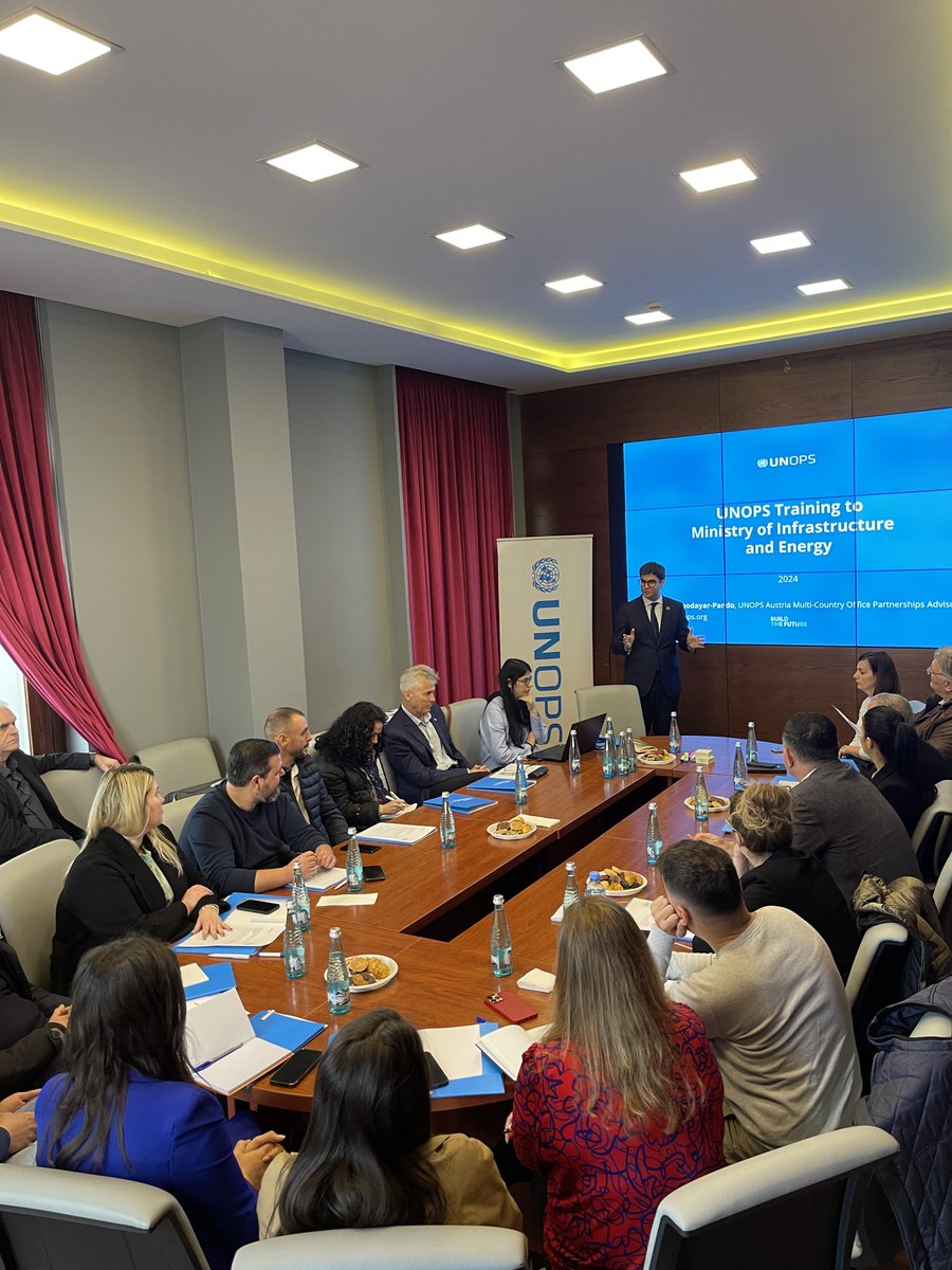 _VictorKP's tweet photo. It has been excellent to be the keynote speaker for the UNOPS training to the Ministry of Infrastructure and Energy of Albania.

Resilient infrastructure to serve the people, the economy and the environment of Albania. https://t.co/7q82CeEHs0