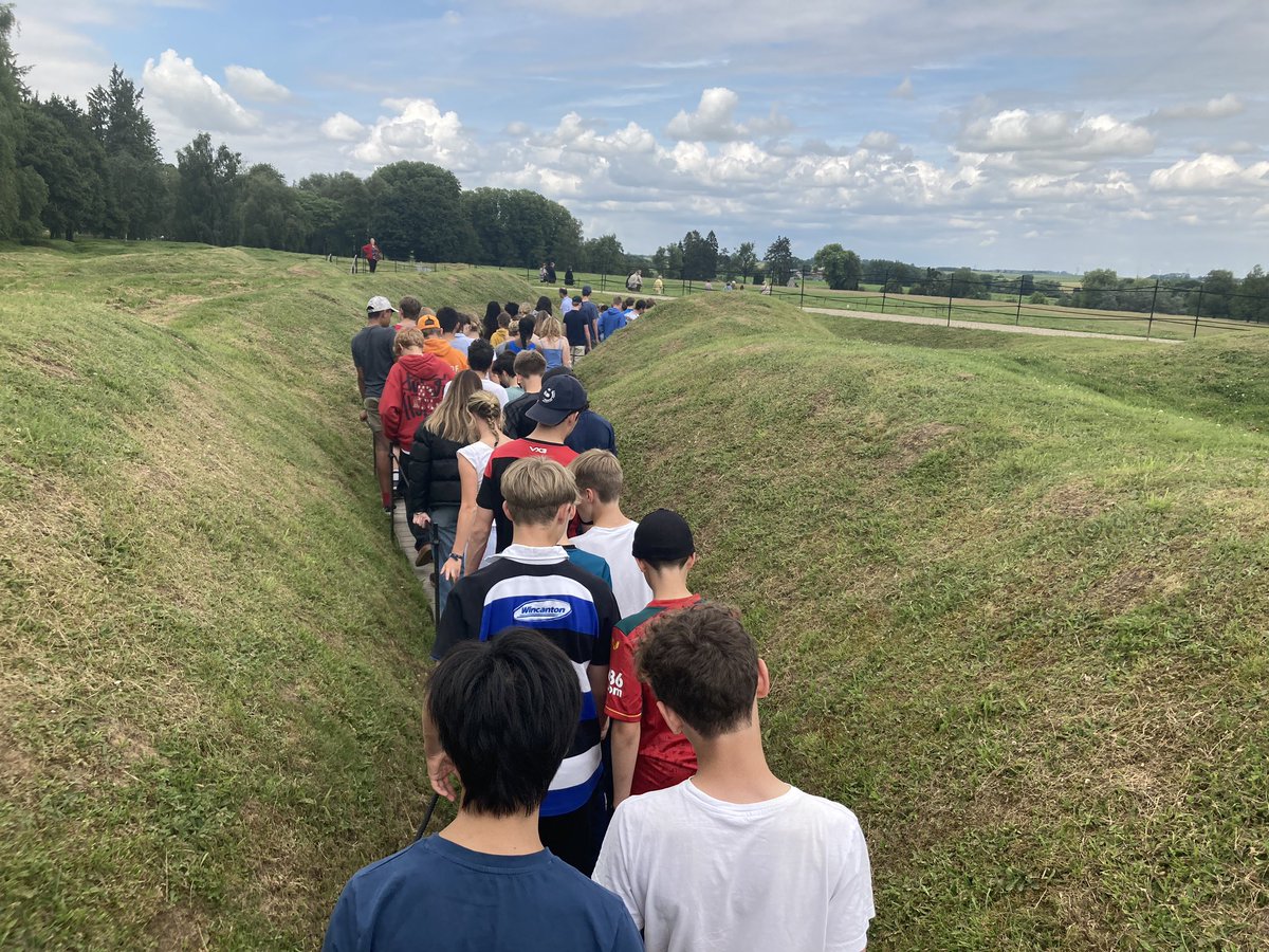MonktonHistory's tweet photo. Visiting the grave of Old Monktonian Lt Col West, VC, DSO and MC followed by a walk through the trenches of Newfoundland park #battlefieldstrip2024 https://t.co/pHtSFxedlV