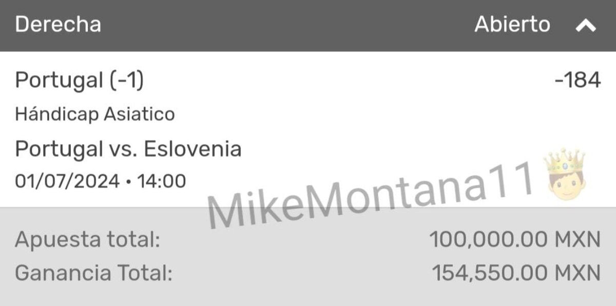 APUESTA TUMBADA X2
Volvemos a confiar en Anciano Ronaldo y esperemos esta vez no hacer push
$6,000mxn 6 ganadores $1000 C/U
LIKE RT Y SEGUIRME YA SABEN
(tengo pendiente de entregar 2 dinámicas hoy SIN FALTA sale 1 y mañana la otra)
#EURo2024 #Eurocopa #PortugalFC
Cha chaaauuu🥷⚽