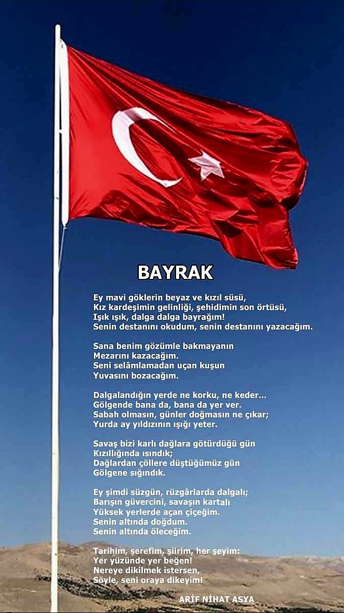 Tarihim, Şerefim, Şiirim, Her şeyim...🇹🇷