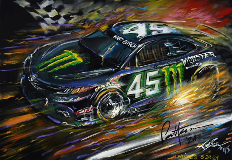Absolute Awesomeness from <a href="/billpattart/">Bill Patterson</a> - I invited him to the party to gift this live painting to Monster Energy Global Headquarters in Corona, CA 🏁