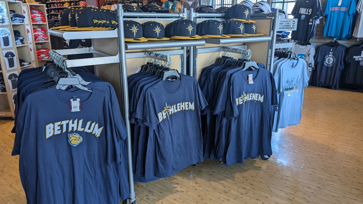 ssigafoos's tweet photo. The @IronPigs Bethlehem City Connect merch is already in stock at Coca-Cola Park ✨  🤩 https://t.co/AKBM9XyzSf