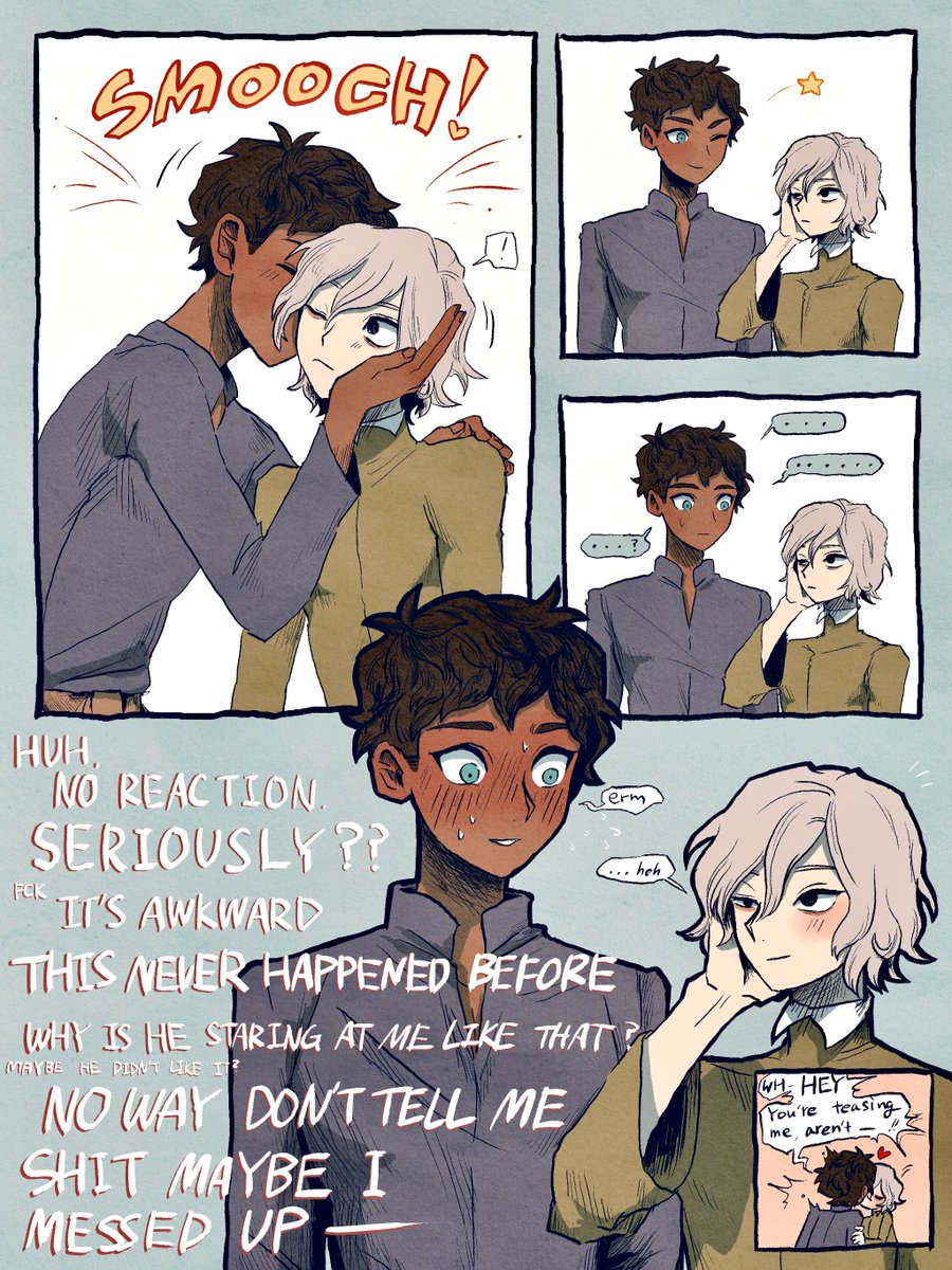 💬art request from tumblr
-Cute kabumisu kiss 