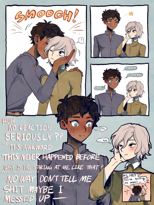 💬art request from tumblr
-Cute kabumisu kiss 