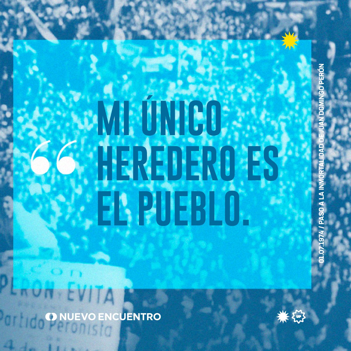 Comuna9NE's tweet photo. 🇦🇷✌️1 de julio de 1974 | 50 años del paso a la inmortalidad de Juan Domingo Perón.
#PeronEterno 
#50Años https://t.co/qEY1UP6ZqJ
