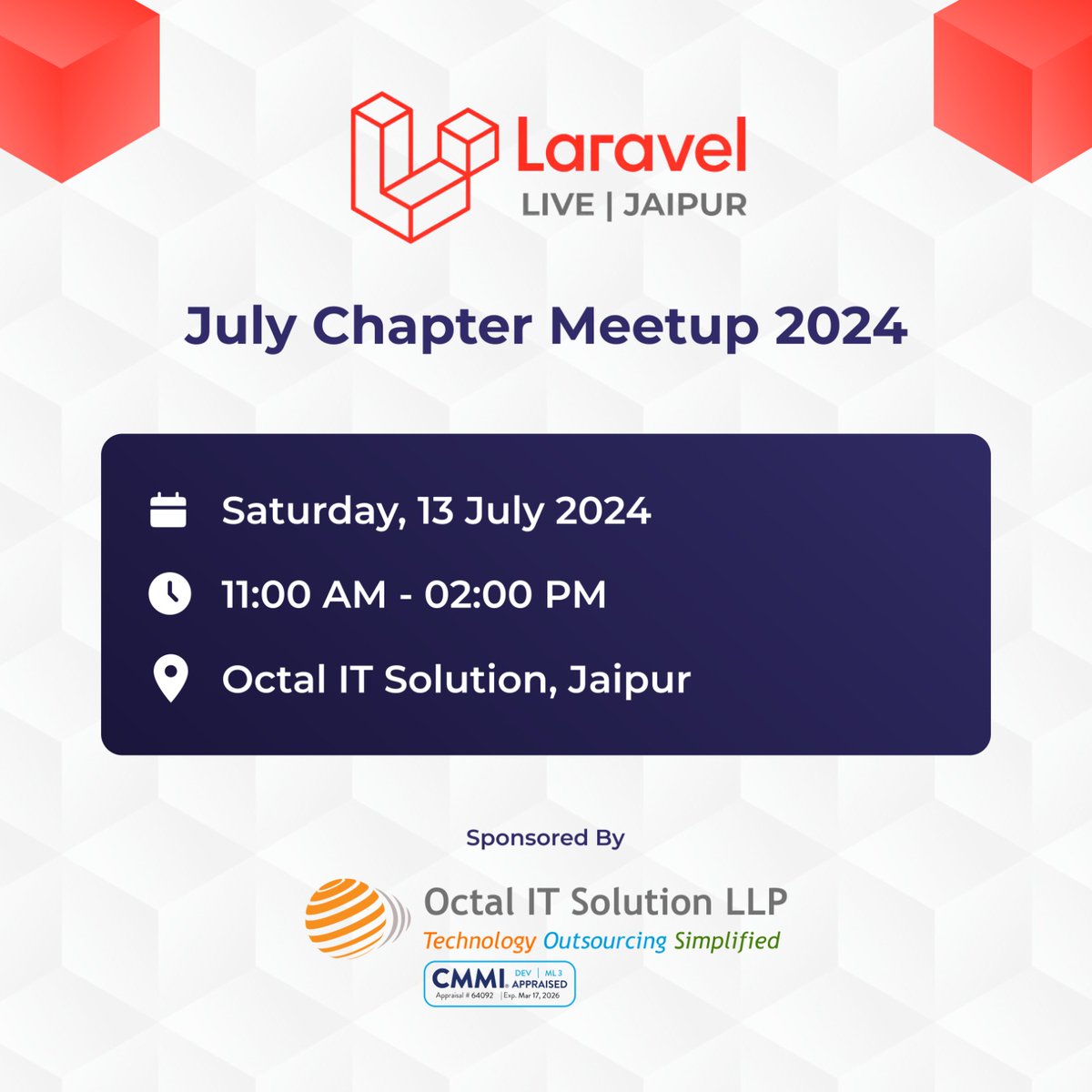 laravel_jaipur's tweet image. 🚀 Laravel Live Jaipur - July Meetup tickets are LIVE! 🎉
🎟️ Get your early bird and late bird tickets now: laravellivejaipur.in

#LaravelLiveJaipur #LaravelMeetup #JaipurTech