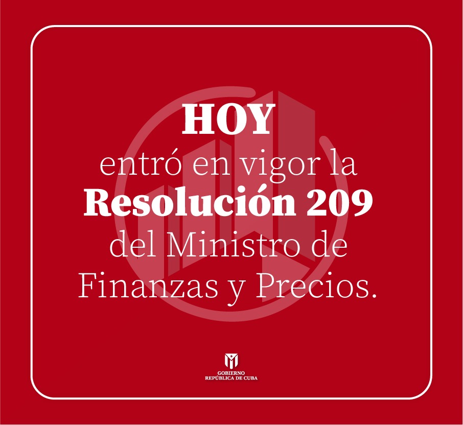 🙋🙋‍♀️ | HOY entró en vigor la Resolución 209 de 2024.

La norma jurídica permitirá ordenar las relaciones económicas entre las empresas estatales y formas de gestión no estatal.